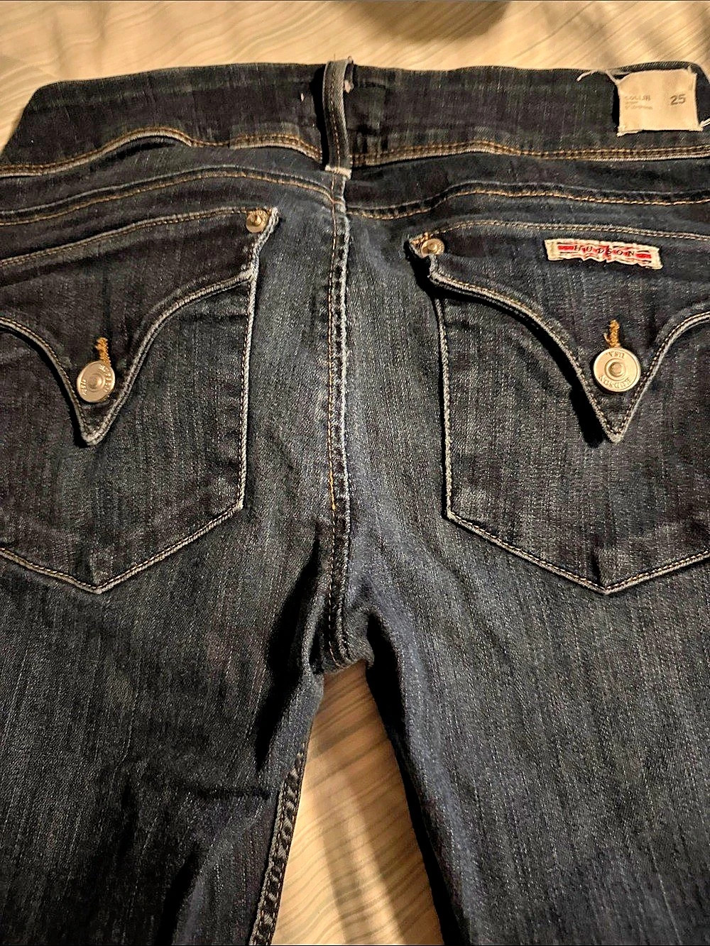 Hudson Collin Skinny Jeans Waist 25 Black